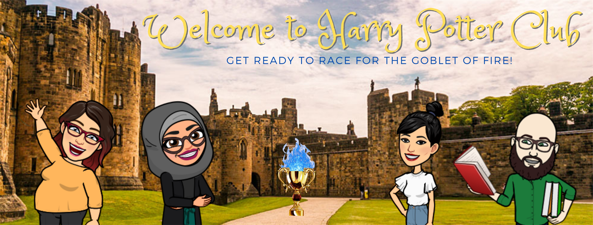 This is the banner for the Harry Potter club. 